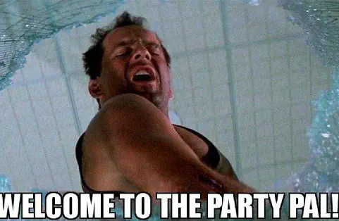 A scene from the movie Die Hard